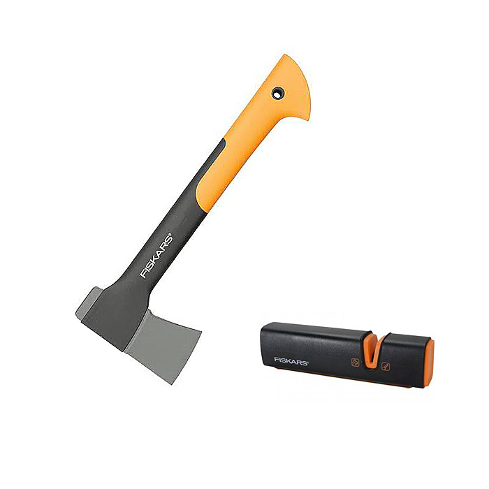 Fiskars x21 Axe And Ceramic Sharpener @ Ray Grahams Newtownards, Northern Ireland