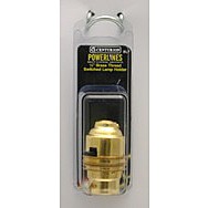 1/2" Brass Thread Switched Lamp Holder
