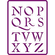 180mm x 250mm Standard Stencil - Alphabet Set B
