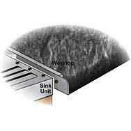 30mm Black End Worktop Section