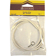 4 ft Coil Curtain Wire with Hooks & Eyes