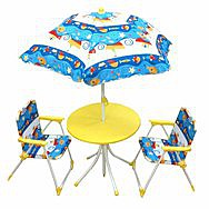 Childrens Garden Table And Chair Set With Parasol Kids Garden Set