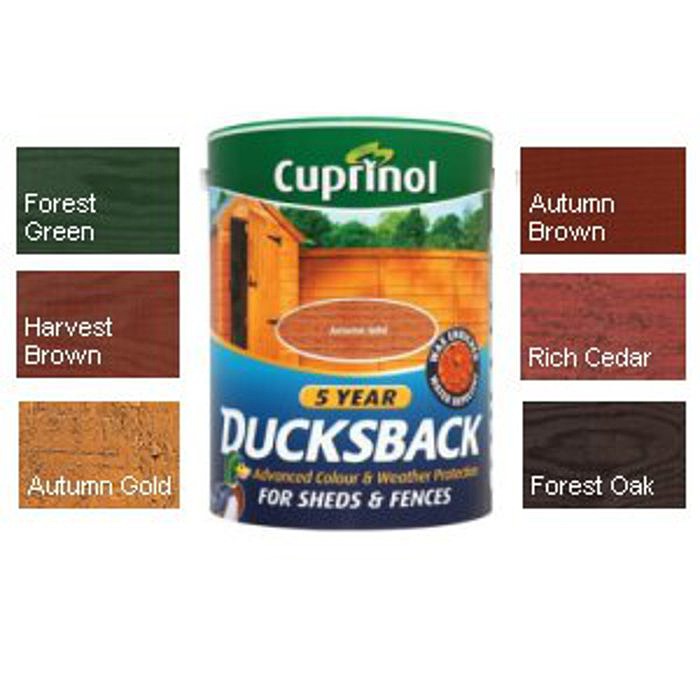 Cuprinol 5 Year Ducksback 5L Autumn Brown Ray Grahams DIY Store
