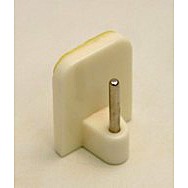 White Plastic Curtain Wire End Hooks With Metal Rod (Pack of 50)