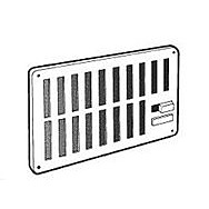 White Plastic Hit and Miss Vent 9½" x 9½"