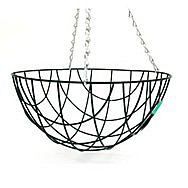 Wire Frame Hanging Basket and Chain - 14"