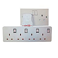 Proplus 4 Gang Switched Wall Socket Converter 13 Amp DEV055665