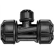 Philmac Alkathene Reducing Tee Connector 32mm or 1 Inch x 25mm or 3/4 Inch - 9343