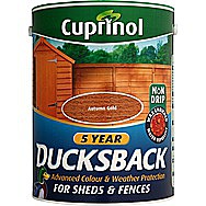 Cuprinol Ducksback Fence And Shed Paint Autumn Gold 5 Litre