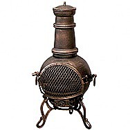 Toledo Large Bronze Patio Chimenea
