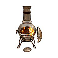 Toledo Medium Bronze Garden Chimenea