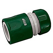Draper 89384 1/2" Garden Hose Connector with Water Stop Feature
