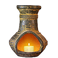 Gardeco Tabletop Chimenea Anillos With Vanilla Scented Candle