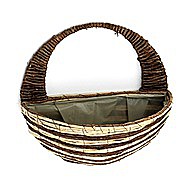 Apollo Raffia Wall Mounted Hanging Fower Basket 12 Inch