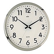 Acctim Orion 21287 Silent Wall Clock Silver/White