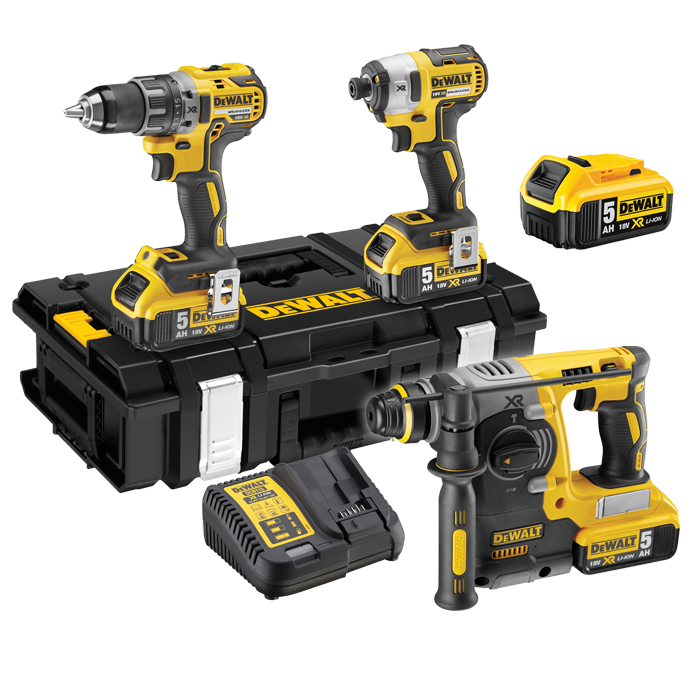 DEWALT 18V Triple Pack With Free Battery