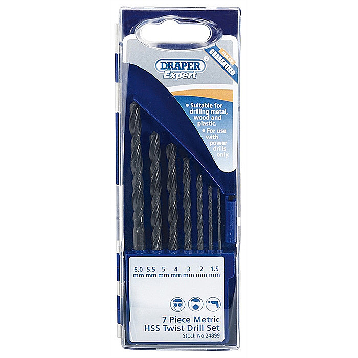 Draper 24899 Expert 7 Piece Metric Twist Drill Set