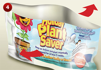 open the plant saver pouch