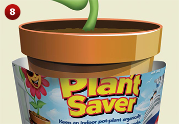 place the plant pot into the holiday plant saver pouch