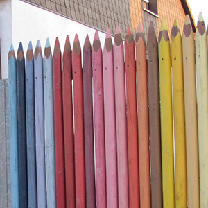 Fence panels looking like pencils!