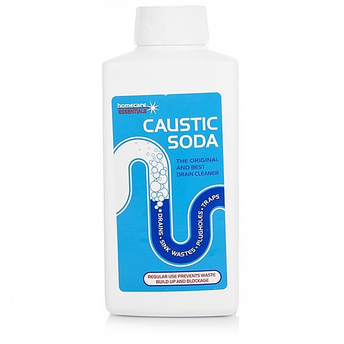 clear blocked toilet caustic soda